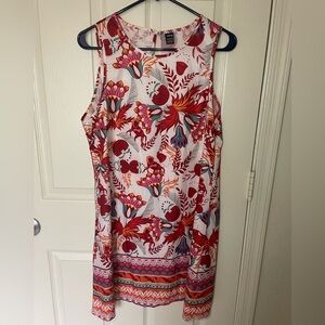 SHEIN Floral Sleeveless Dress - Red and White